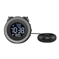 Oreiller numérique moderne en plastique avec alarme vibrante et fonction snooze pour adultes souffrant de perte auditive sévère, avec horloge à écran LCD