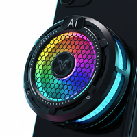 Refroidisseur de téléphone F47 avec lumière RGB, affichage numérique, radiateur portable pour téléphone mobile, accessoire de refroidissement pour jeux