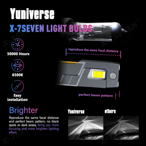 X-7SEVEN Vente flash Prix d'usine XYUN 150W Super puissance Phare LED Canbus pour voiture H4 H11 H1 H7 HB3 HB4 Lumière pour voitures universelles - Product Image 5