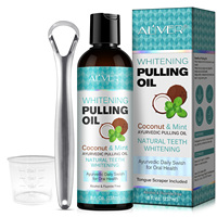 Bain de bouche à l'huile de coco personnalisé OEM ODM avec logo – Soin buccal blanchissant naturel, sans alcool, marque privée disponible 237 ml