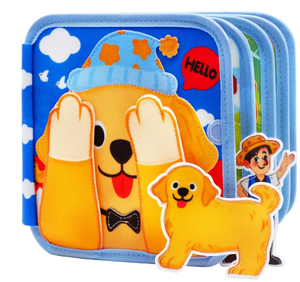 Nouveau design 2026 : <span class=keywords><strong>Livre</strong></span> d'activités et tableau pour tout-petits (1-3 ans), unisexe, thème chien, jouet éducatif de voyage en tissu - Product Image 1