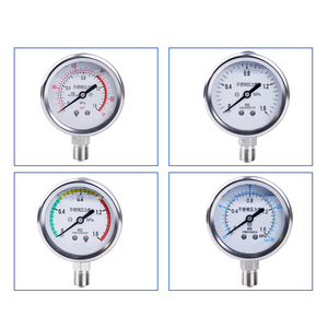 Y60BF YN60BF 스테인리스 스틸 압력 게이지 ss304 충격 방지 축 방향 부식 방지 산소 진공 물 오일 공기 유압 - Product Image 3