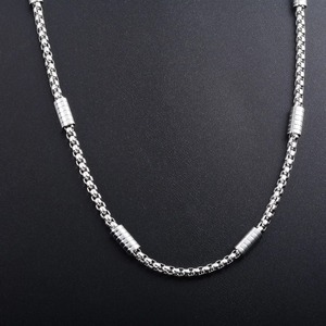 Yadreva, Nuevo Collar de Acero Inoxidable Hecho a Mano con Cadena de Serpiente y Cilindro para Hombres y Mujeres, Joyería - Product Image 6