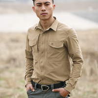 Chemise décontractée à manches longues et à séchage rapide pour hommes Chemise tactique à manches longues pour la randonnée, l'escalade et la chasse