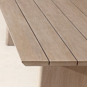 Modern Anti-Corrosion <strong>Teak</strong> Outdoor <strong>Dining</strong> Set Solid Wood <strong>Tables</strong> and Chairs Water Resistant for Courtyard Villa Garden Leisure - Product Image 4