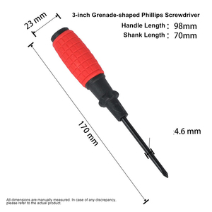 Magnetic Grenade <b>Screwdriver</b> Non-slip Corn Handle Slotted Phillips <b>Screwdriver</b> 45# Steel Insulated Hand <b>Screwdriver</b> for Repair - Product Image 6