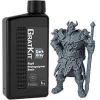 GratKit Resin Printer 3D Rigid M5 Modulus Tinggi Kaku 405nm UV Presisi LCD DLP 8K 12K 14K Fotopolimer Putih Rendah Penyusutan 1kg