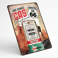 Plaque Métallique Vintage Route 66 Personnalisée, Faible MOQ, pour Garage, Bar, Man Cave, Club, Décoration Murale