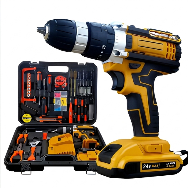 Multifunctional Cordless Drill Screwdriver Set Battery Rechargeable Power Tools Portable Cordless Drill Rechargeable Screwdriver