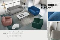 Mobilier d'atelier espace ouvert salle de réunion moderne ensemble de canapés de bureau en tissu commercial officiel