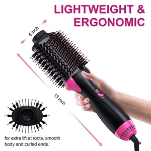 Professionnel 1200w 3 en 1 une étape coup sèche-cheveux <span class=keywords><strong>brosse</strong></span> lisseur et Styler rotatif volumateur électrique <span class=keywords><strong>brosse</strong></span> à Air chaud - Product Image 2
