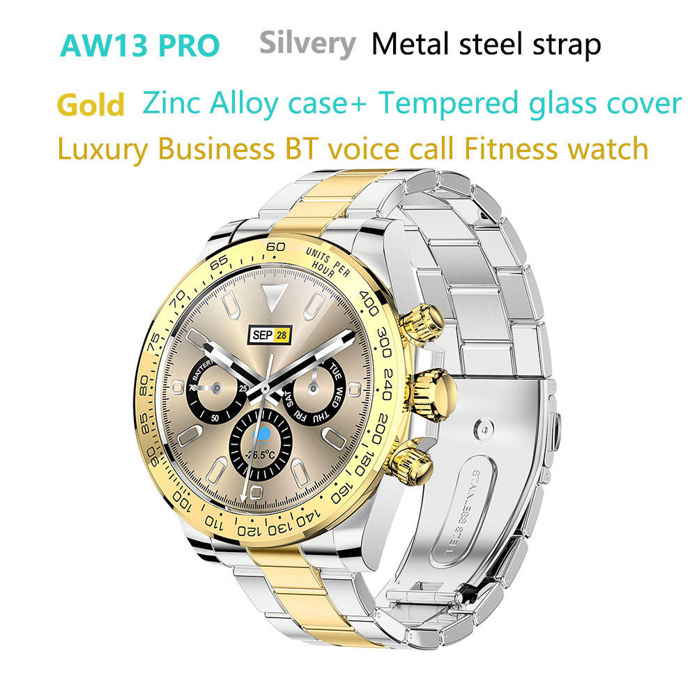 AW13-PRO-luxury-man-smart-watch de acero inoxidable de oro