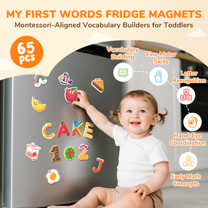 Joycat Mới Vui Vẻ Học Tập Đồ Chơi Silicone Bảng Chữ Cái Từ Các Mặt Hàng Chữ Cái Và Số Thiết Lập Giáo Dục Nhiều Màu ABC Tủ Lạnh Nam Châm - Product Image 6