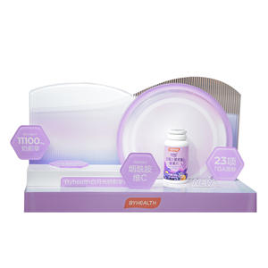 <span class=keywords><strong>Elor</strong></span> Présentoir de bureau personnalisable Support en plexiglas acrylique et aluminium pour aliments, boissons, produits de soins - Product Image 3