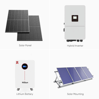 Système d'énergie solaire tout-en-un pour la maison, ensemble complet 15 kW 20 kW 50 kW 100 kW 125 kW, système d'énergie solaire Deye Solis, sortie 380 V 400 VAC