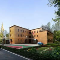 Bâtiment de bureaux en structure acier pour parc industriel avec grand plancher ouvert, plan de maison modulaire en EPS, immeuble de bureaux