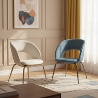 Chaise de salle à manger ergonomique moderne rembourrée Rainbow avec dossier ondulé, écologique, pour la maison, le bar, l'entrepôt