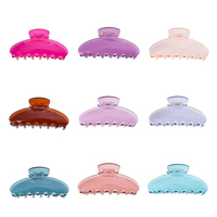 Accessoires pour cheveux de haute qualité pour femmes, grande pince à cheveux en plastique transparent violet, style européen-américain, pince à cheveux en forme de requin