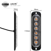 6 LED Not blitz Warn licht leiste LKW Auto Leuchtfeuer Lampe mit Bernstein Rot Blau Weiß Ampel Neuer Zustand