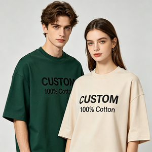 Camiseta de Hombre de Alta Calidad, 100% Algodón, 240gsm, Corte Holgado, Cuello Redondo, Impresión DTG, para Uso Diario Informal - Product Image 3