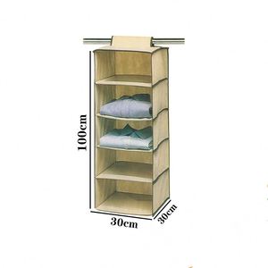 Home Storage Organizer Fabric Foldable <b>Box</b> Non-woven 6 Cells Hanging Shelf Organizer for Clothes - Product Image 1