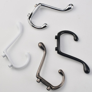 Perchero de pared con un solo gancho para puerta, armario, dormitorio, acabado en blanco, negro, cromo, bronce antiguo - Product Image 3