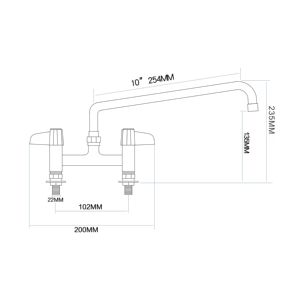Robinet de cuisine moderne chromé avec cartouche, rotation à 360 degrés, à poser sur le plan, avec séchoir à mains intégré - Product Image 2
