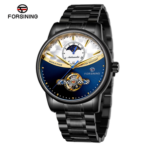 Montre automatique pour homme de haute qualité, nouvelle conception, fabriquée en Chine par Forsining, résistante à l'eau, avec phases lunaires. - Product Image 5