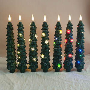 Nouveau design l'atmosphère des pins en plastique LED bougie lumière <span class=keywords><strong>arbre</strong></span> de Noël ornement décorer les vacances de Noël - Product Image 2