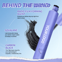 Logo personnalisé 360 °   Mascara recourbant longue tenue, effet liftant, anti-bavures, tube violet clair, séchage rapide, maquillage des yeux, marque privée