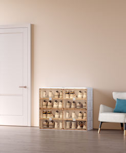 <span class=keywords><strong>Bas</strong></span> prix en plastique moderne épaissi pliable clair conteneur de stockage boîtes d'emballage meubles de salon - Product Image 2