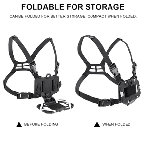 Ensemble de fixation thoracique tactique avec boucles à dégagement rapide pour activités de plein air, sangle en nylon universelle - Product Image 3