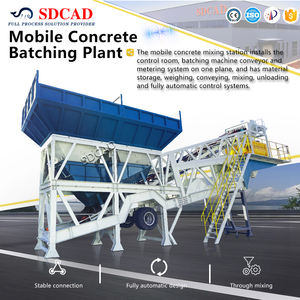 Mobiele betoncentrale op aanhanger, YHZS-serie, met dubbele asmenger voor kleine projecten - Product Image 1