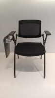 Chaise de formation pliante noire simple, chaise de bureau pour réunions et ordinateur, siège confortable pour longues sessions, vente en gros
