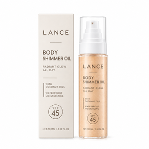 Huile scintillante pour le corps Lance Private Label, écran solaire <span class=keywords><strong>SPF</strong></span> <span class=keywords><strong>42</strong></span>, large spectre, waterproof, légère, résistante à l'eau - Product Image 1