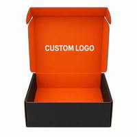 Boîte en carton ondulé écologique avec logo personnalisé, boîte d'emballage de luxe pliable pour l'expédition par courrier aérien, pour cadeau express