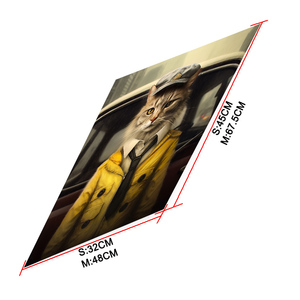 Di alta qualità in metallo parete di <span class=keywords><strong>casa</strong></span> Poster di nuovo Design tassista gatti segno di lavoro magnete stagno sistema di appesa tecnica verniciata - Product Image 4