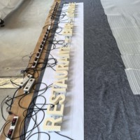 Lettres rétroéclairées en acier inoxydable 316 peintes sur mesure pour l'extérieur, épaisseur 30 mm, qualité supérieure pour la signalétique