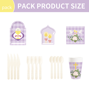 DAMAI - Vajilla Desechable para Fiestas de Revelación de Género de Bebé, Platos y Servilletas de Papel para Baby Shower, Decoraciones para 8 Invitados - Product Image 6