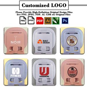 Custom Print Logo 360° Metal Mobile <b>Phone</b> Folding Office Desktop <b>Stand</b> Bracket Holder <b>for</b> Promotional Business Gift - Product Image 2