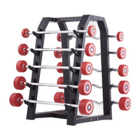 Ensemble d'haltères fixes durables avec barres droites et barres EZ Curl pour la musculation en salle de sport commerciale et à domicile