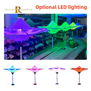 Nouvelle conception de <span class=keywords><strong>parasol</strong></span> électrique rond <span class=keywords><strong>pour</strong></span> jardin, résistant aux UV, avec éclairage LED, imperméable, pliable, <span class=keywords><strong>pour</strong></span> l'extérieur - Product Image 3