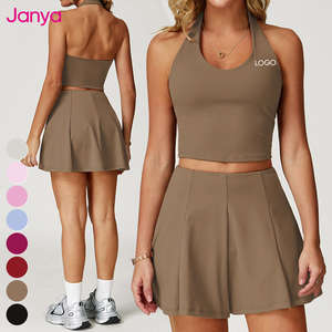Janya <span class=keywords><strong>2</strong></span> in 1 tenis giyim hızlı kuru nem esneklik Golf etek kadınlar için streç koşu Yoga etek cepler ile şort inşa - Product Image 5