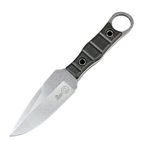 Couteau fixe d'extérieur en acier CPM-3V, couteau tactique de survie pour le camping en milieu sauvage, couteau droit pratique et tranchant avec étui