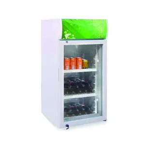 小型柜台冷却器饮料百事可乐迷你立式展示冰箱