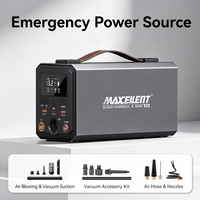 Maxcellent D6 Jumper Car Portable 12V Battery Jump Starter Air Pump Compressor Tire Inflator Power Bank USB-A/USB-C Vacuum