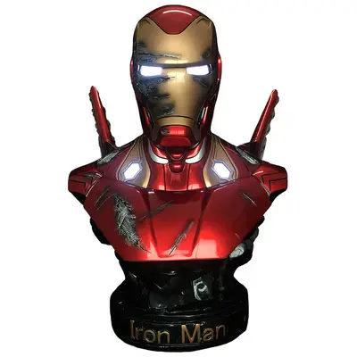 Busto de resina de alta calidad, adornos creativos, modelo Ironman