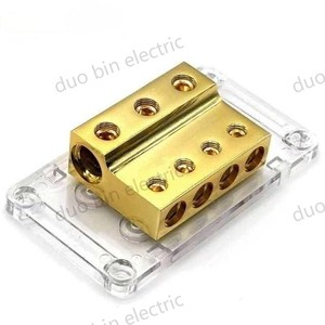 3X Máy đo 0/<span class=keywords><strong>4</strong></span> 4X Máy đo <span class=keywords><strong>4</strong></span>/8 khối phân phối âm thanh xe hơi đầu ra <span class=keywords><strong>4</strong></span> chiều bộ chia công suất amp giữ cầu chì bằng đồng - Product Image 3