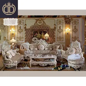 Luxus königliche europäischen stil schnitts hochzeit leder sofa