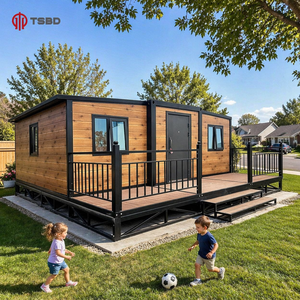 Casa Contenedor Modular Prefabricada Expandible <span class=keywords><strong>de</strong></span> 20 pies, Cabaña <span class=keywords><strong>de</strong></span> Lujo <span class=keywords><strong>con</strong></span> Revestimiento <span class=keywords><strong>de</strong></span> <span class=keywords><strong>Madera</strong></span>, Casa <span class=keywords><strong>de</strong></span> Vacaciones - Product Image 1